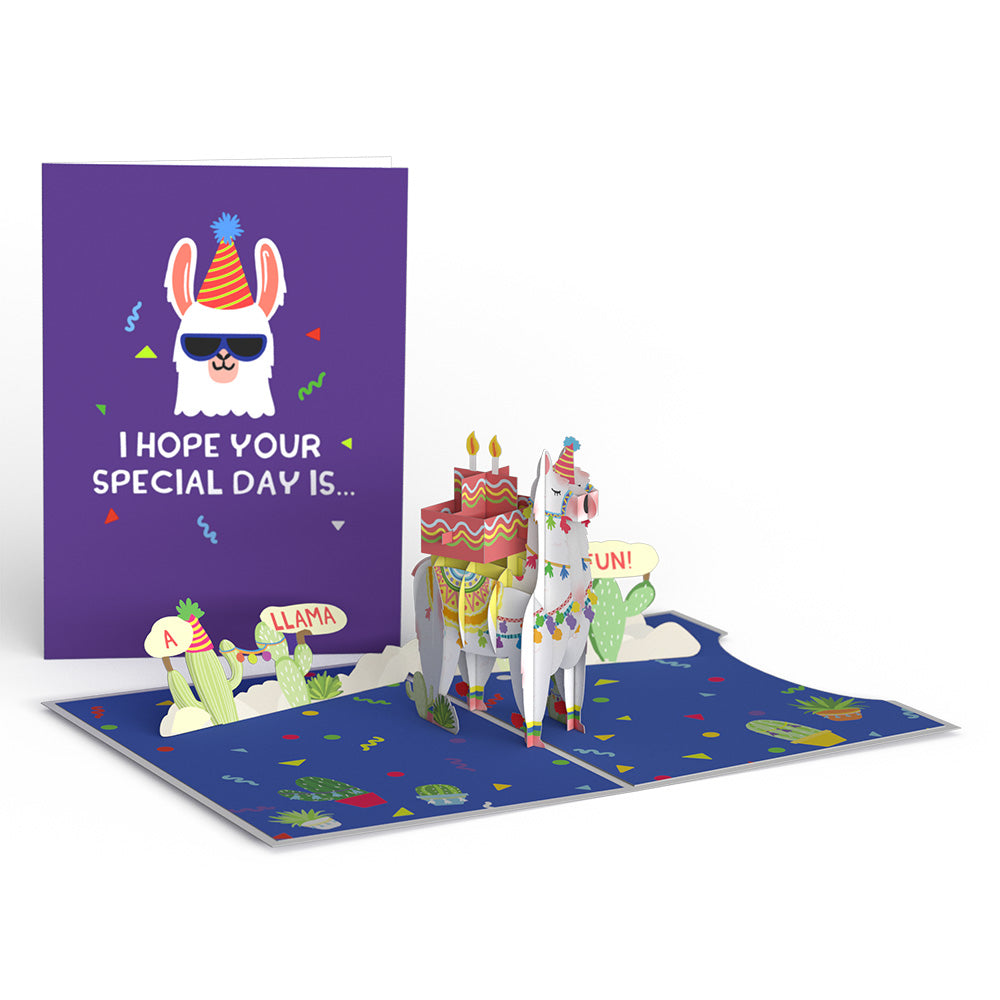 Birthday Party Animals 4-in-1 Nesting Card