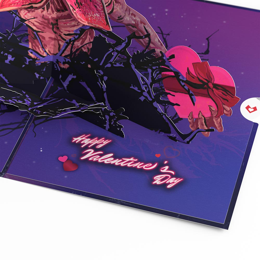 Stranger Things Demogorgon Valentine Pop-Up Card