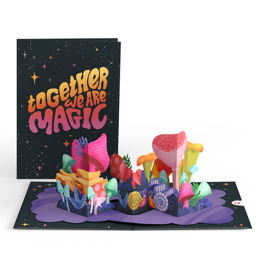 Together We are Magic Mushrooms Pop-Up Card
