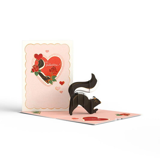 Stinking Love You Skunk Valentine Pop-Up Card