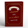 My Husband, My Greatest Adventure Pop-Up Card