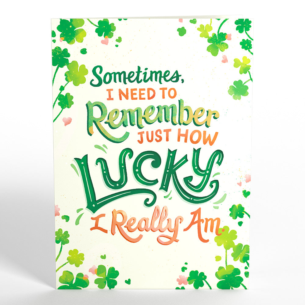 How Lucky I Am Pop-Up Card