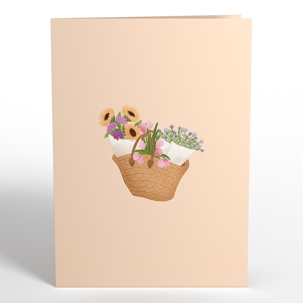 Thinking of You Flower Cart Pop-Up Card
