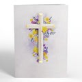 Easter He Is Risen Pop-Up Card & Suncatcher Bouquet Bundle