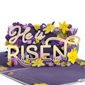 Easter He Is Risen Pop-Up Card & Suncatcher Bouquet Bundle