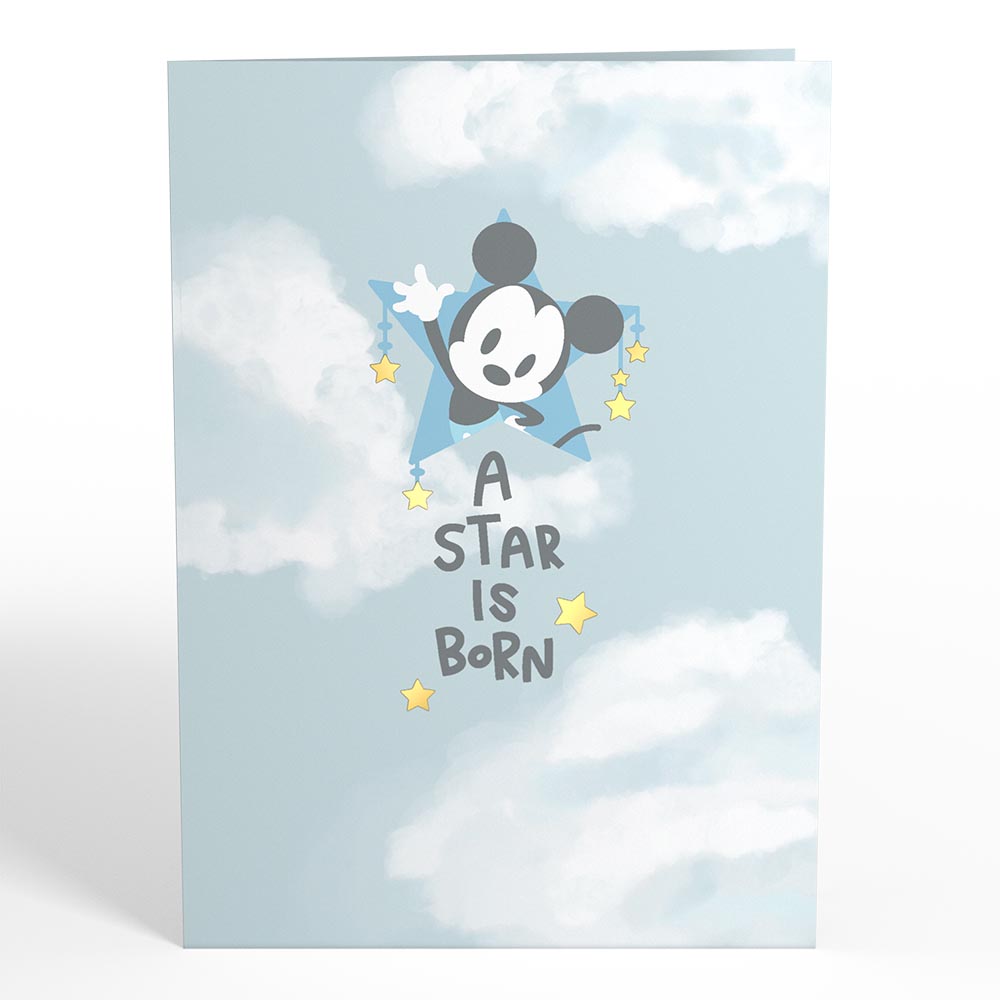 Disney's Mickey Mouse Over the Moon Baby Pop-Up Card