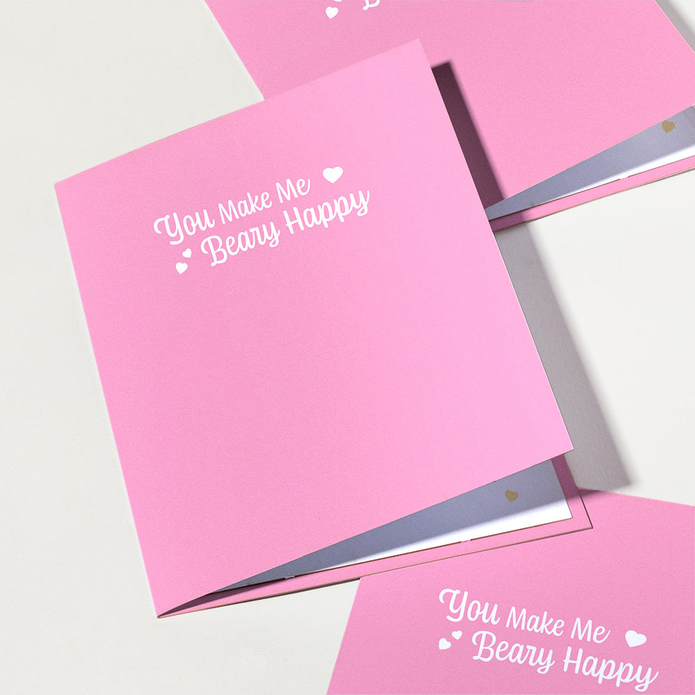 'You Make Me Beary Happy' Plushpop Card