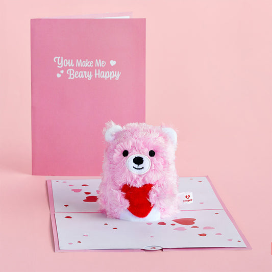 'You Make Me Beary Happy' Plushpop Card