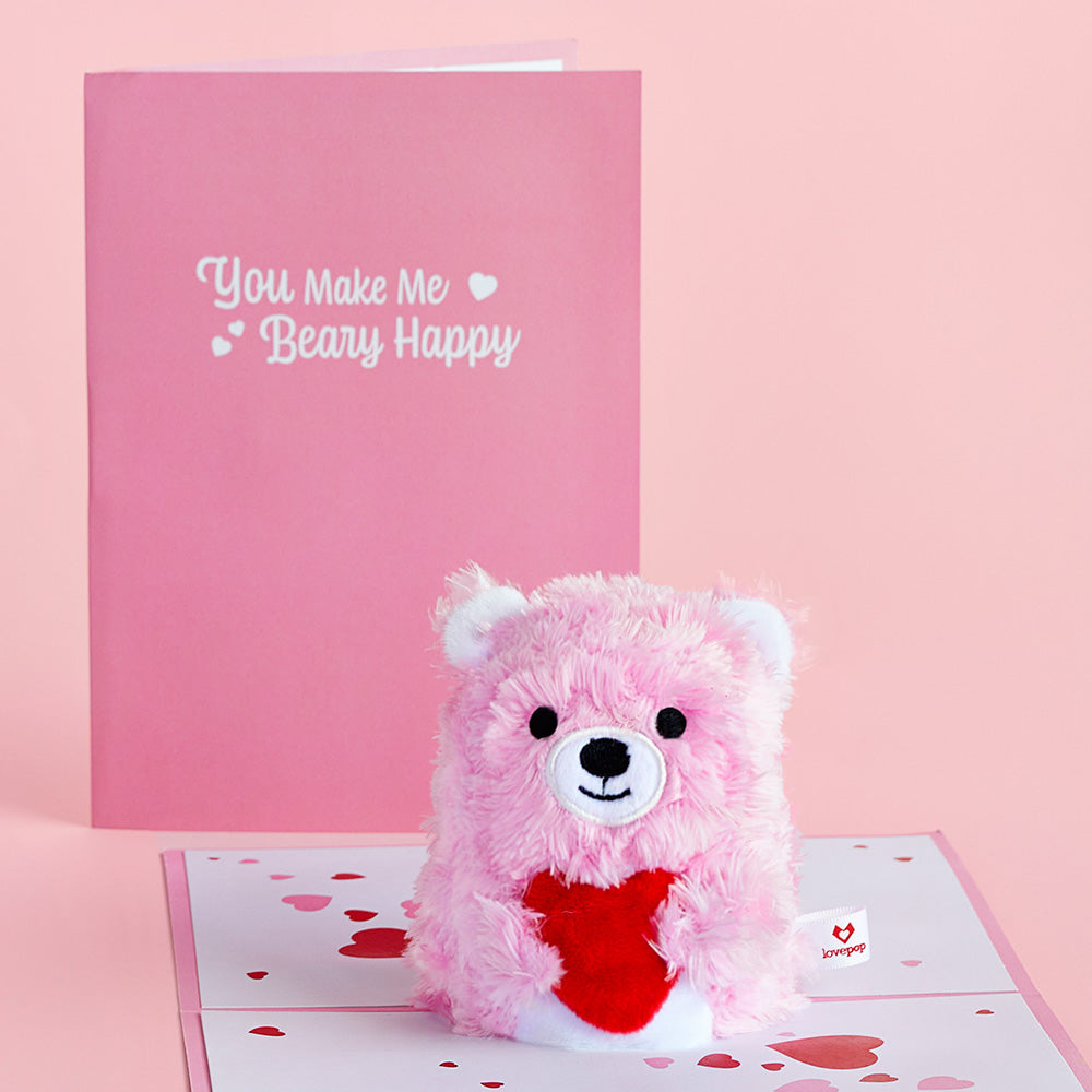 'You Make Me Beary Happy' Plushpop Card