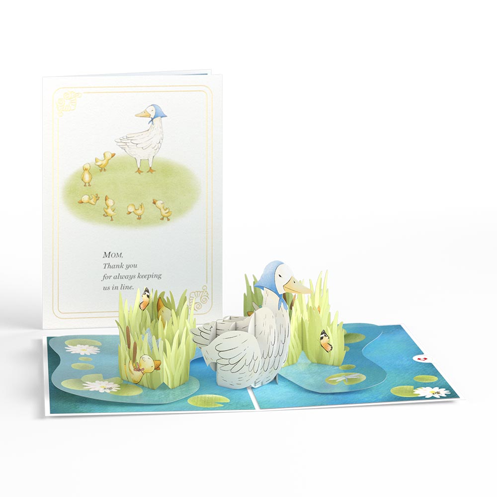 Mom Duck and Ducklings Pop-Up Card