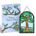 Happy Mother's Day Robins Suncatcher Card