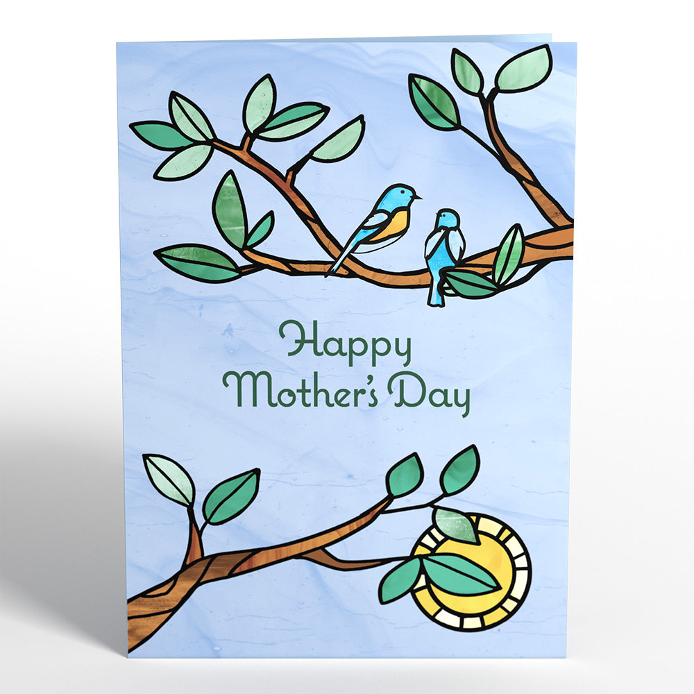 Happy Mother's Day Robins Suncatcher Card