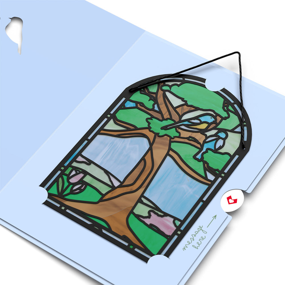 Happy Mother's Day Robins Suncatcher Card
