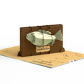 Reel Kick-Bass Dad Father's Day Pop-Up Card