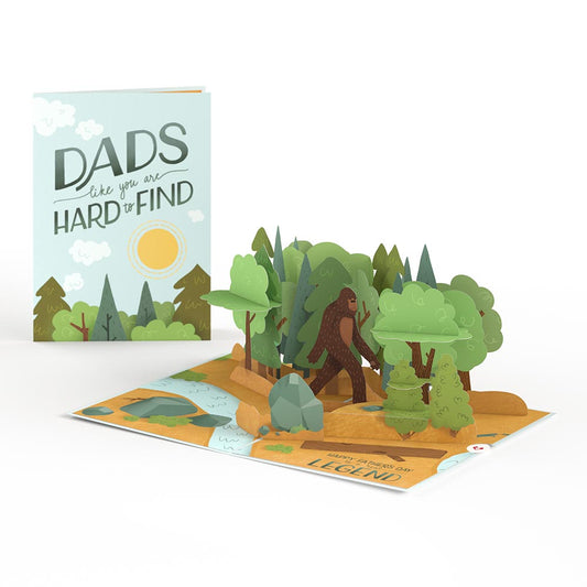 Father's Day Bigfoot Legend Pop-Up Card