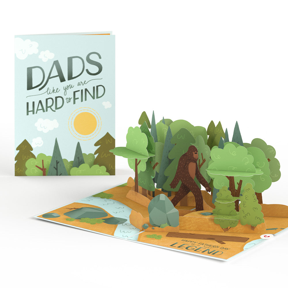 Father's Day Bigfoot Legend Pop-Up Card