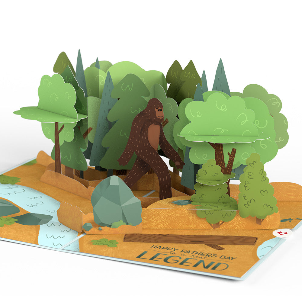 Father's Day Bigfoot Legend Pop-Up Card
