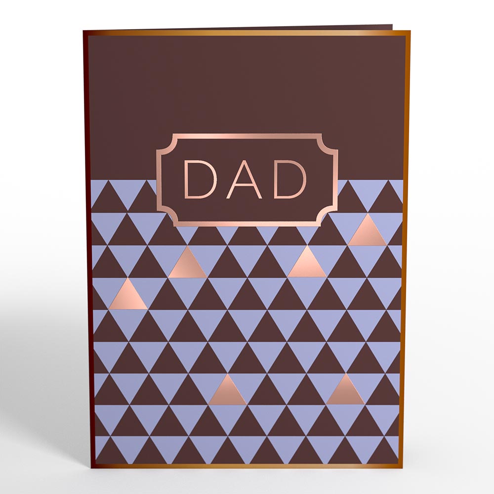 Geo Happy Father's Day Pop-Up Card