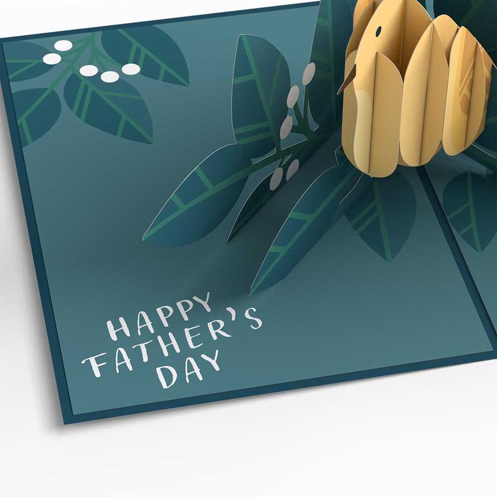 Happy Father's Day Birds Pop-Up Card