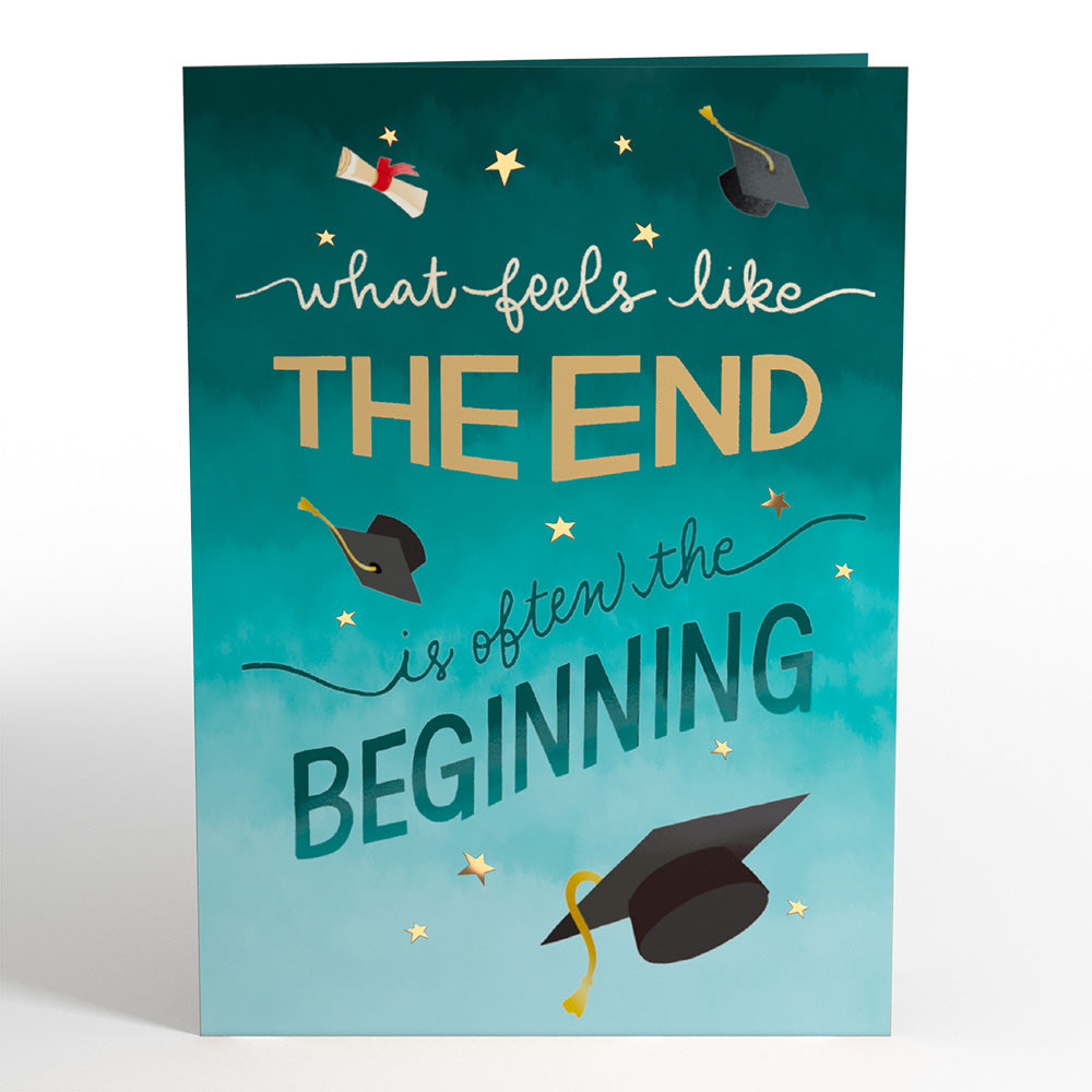 The End is the Beginning Graduation Pop-Up Card