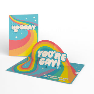 Hooray, You're Gay! Pop-Up Card greeting card -  Lovepop