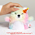 'Eat Cake and Celebrate' Birthday Plushpop Card and Bouquet Bundle