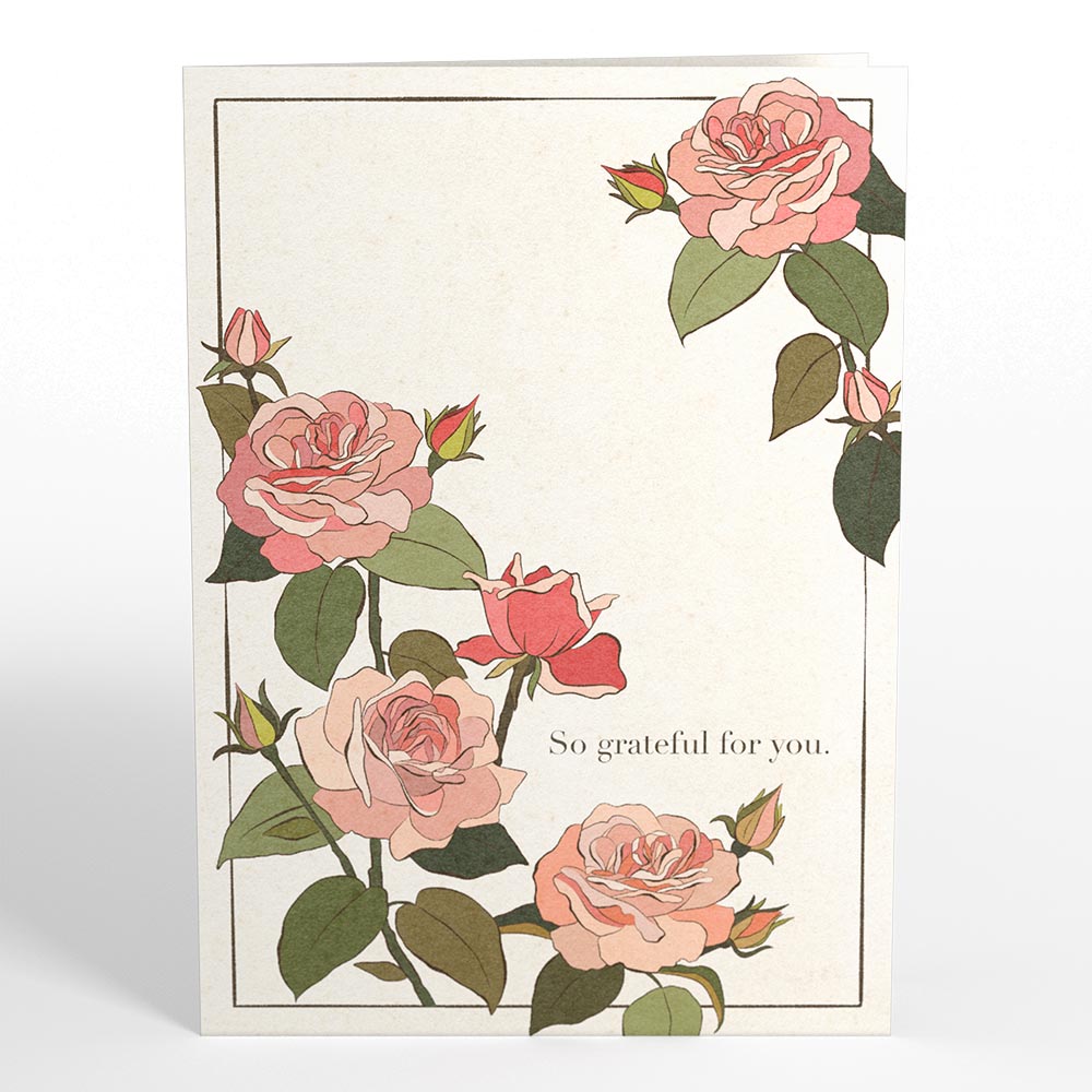 Mother's Day Grateful For You Roses Pop-Up Card