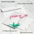 Watercolor Orchid Pop-Up Card