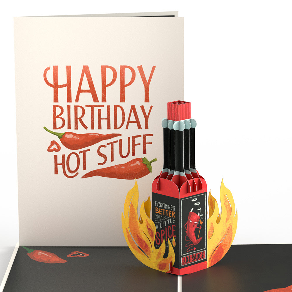 Happy Birthday Hot Stuff Pop-Up Card