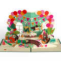Party Cats 40th Birthday Pop-Up Card and Sentiment Set