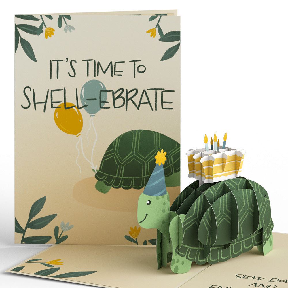 Shell-ebrate Birthday Turtle Pop-Up Card – Lovepop
