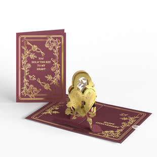 Key To My Heart Anniversary Pop-Up Card greeting card -  Lovepop