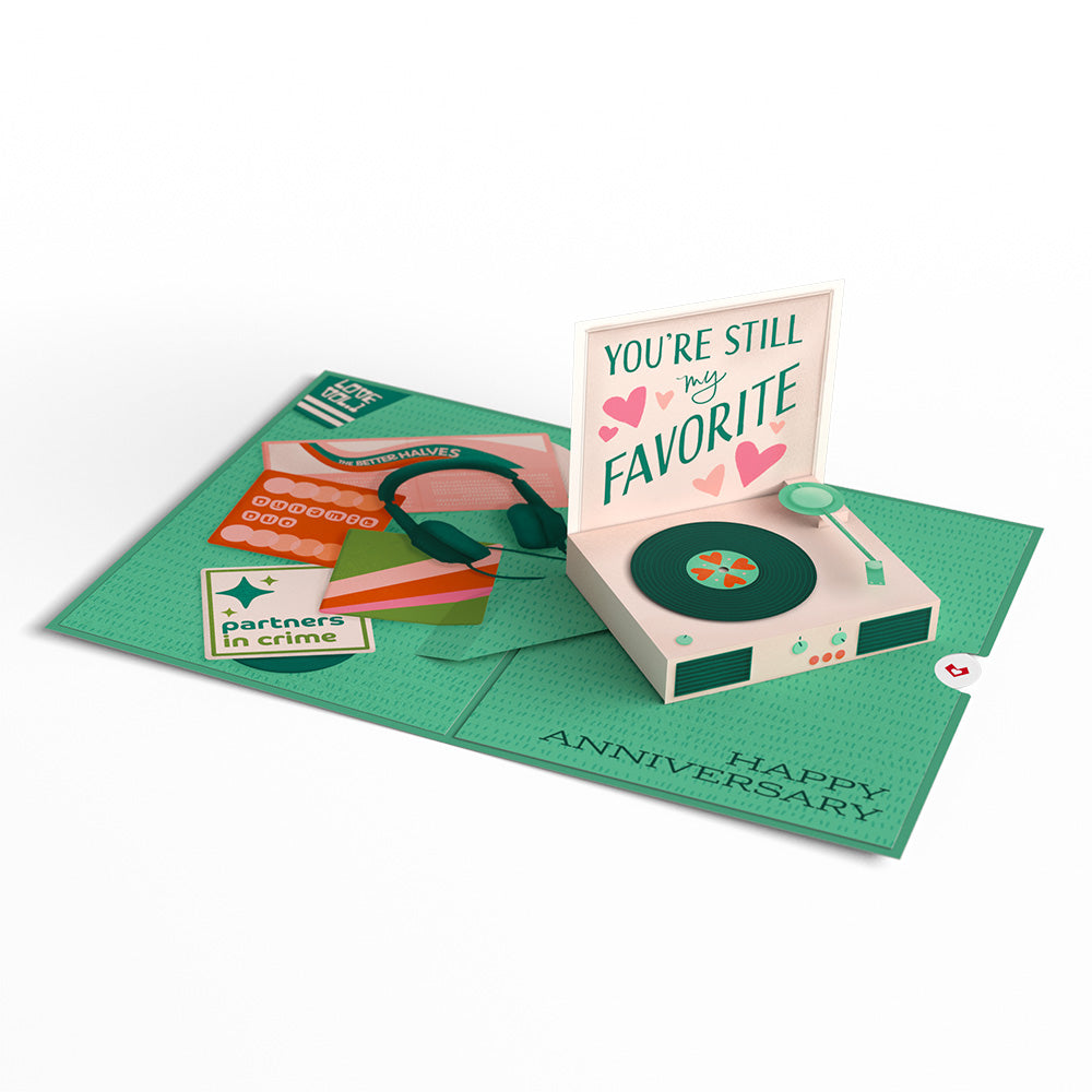 Just for the Record Anniversary Pop-Up Card