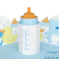 Poppin' Bottles and Changing Diapers New Baby Pop-Up Card