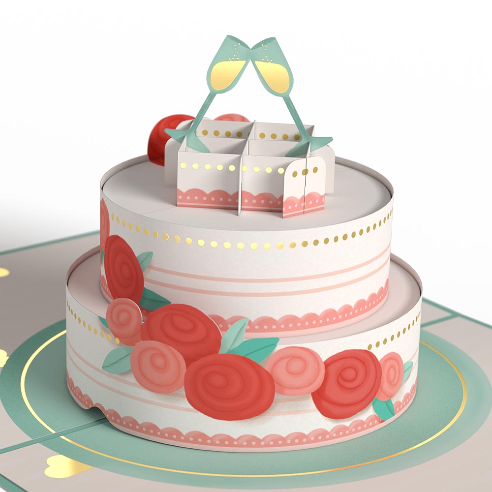 Eat, Drink, and Be Married Pop-Up Card