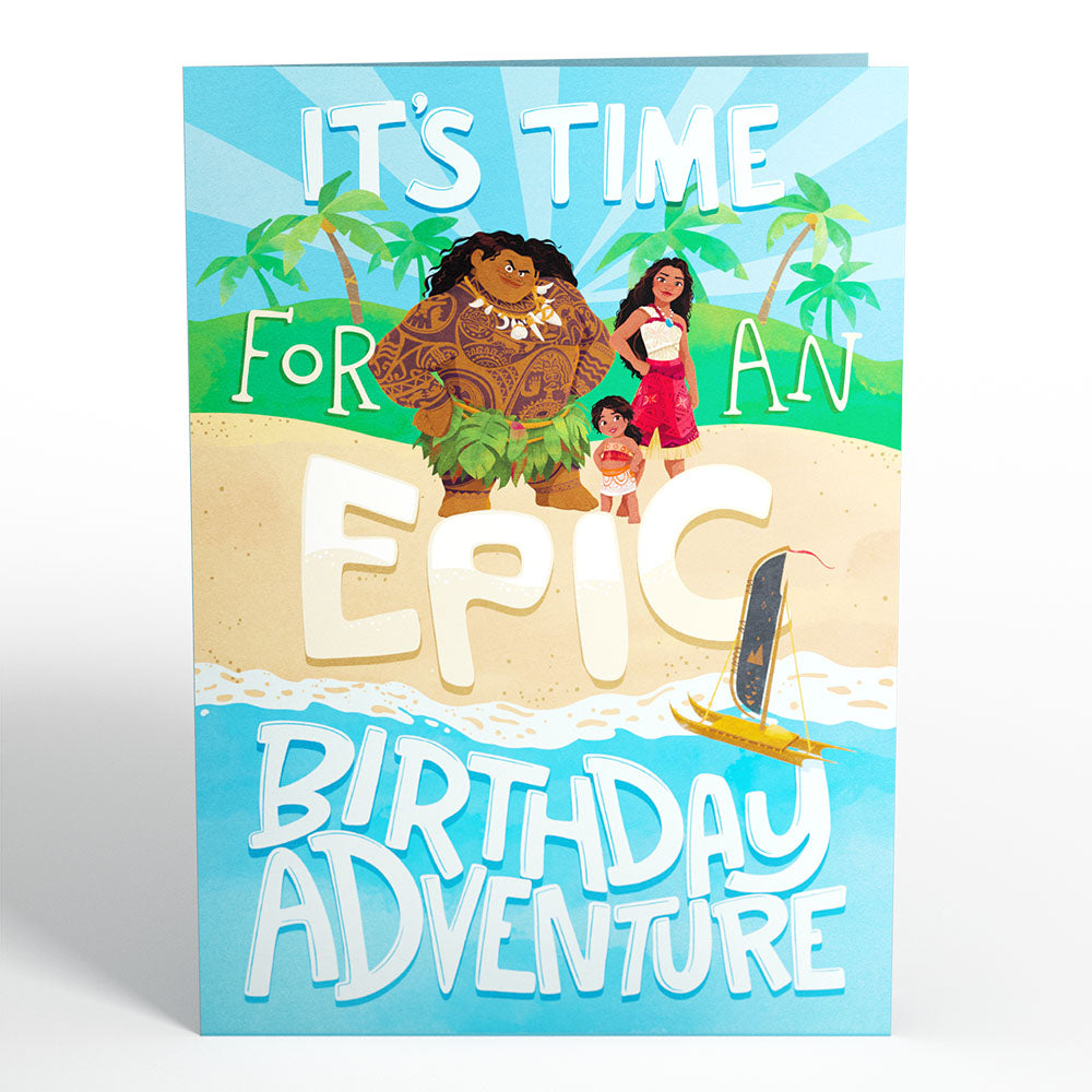 Disney's Moana 2 Epic Birthday Pop-Up Card