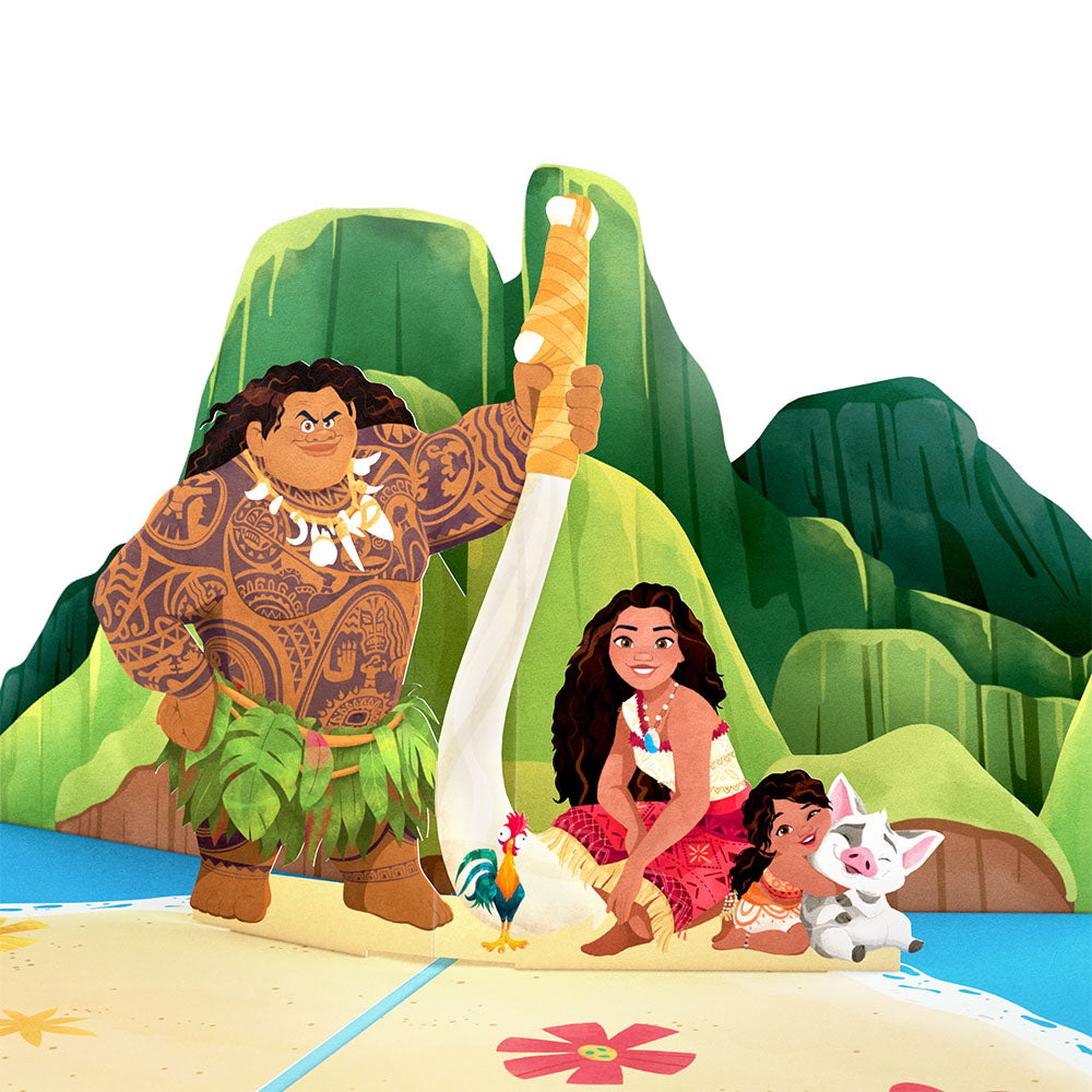 Disney’s Moana 2 Epic Birthday Pop-Up Card & Flower Buds Bouquet Bundle
