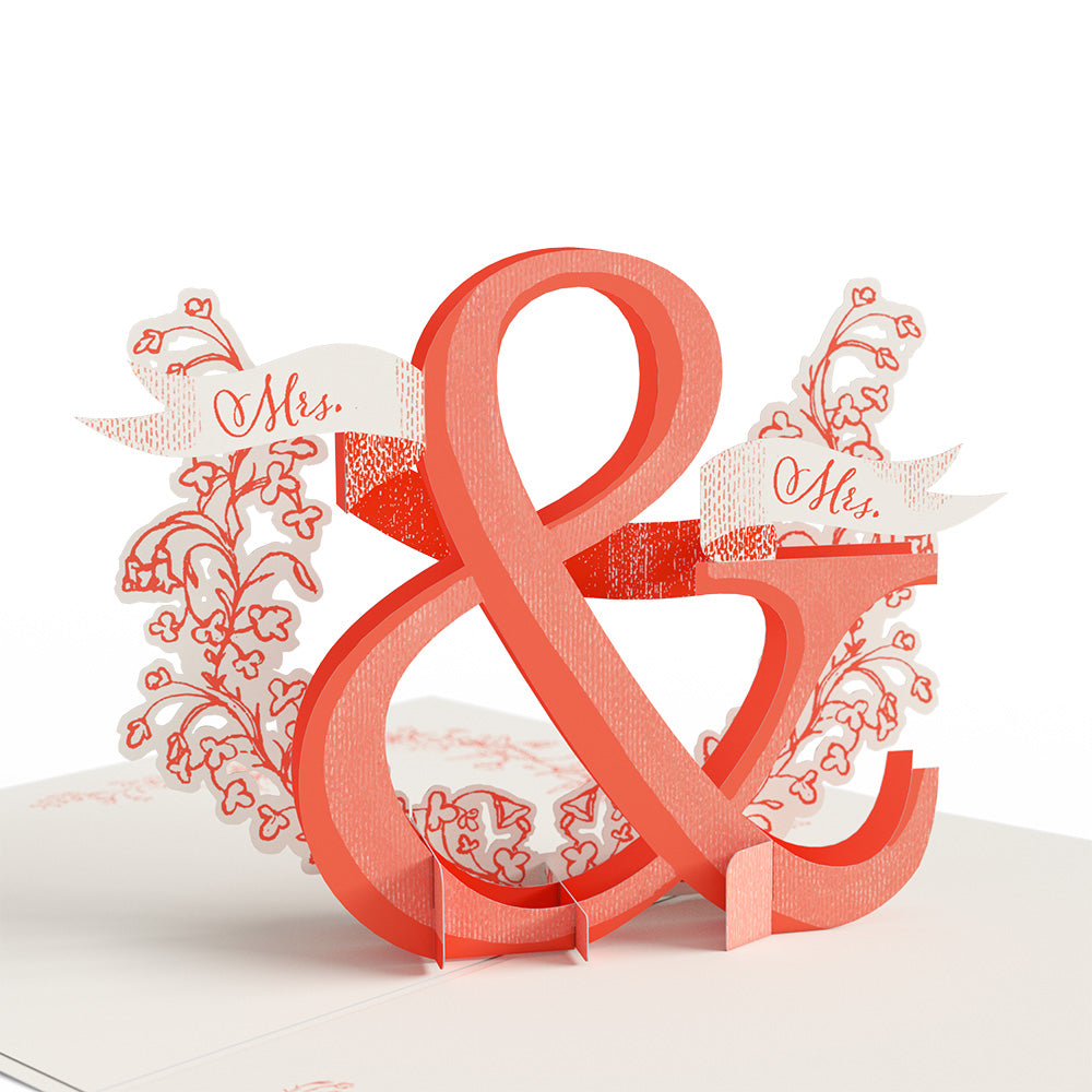Better Together Mrs. & Mrs. Wedding Pop-Up Card