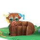 Highland Cow Birthday Pop-Up Card