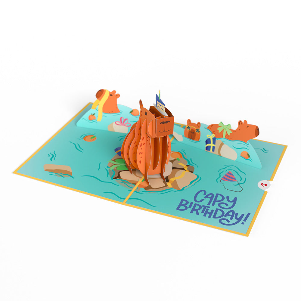 Capybara Birthday Pop-Up Card