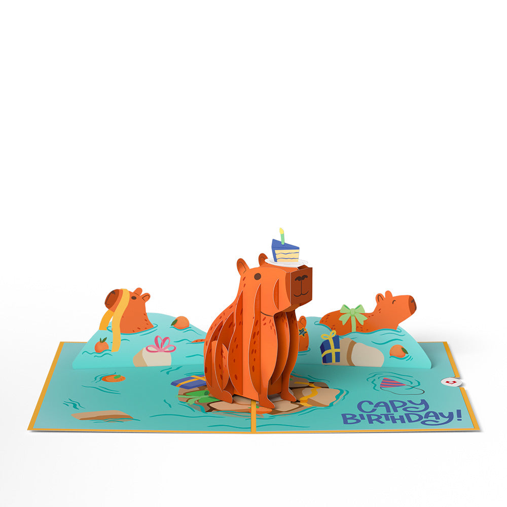 Capybara Birthday Pop-Up Card