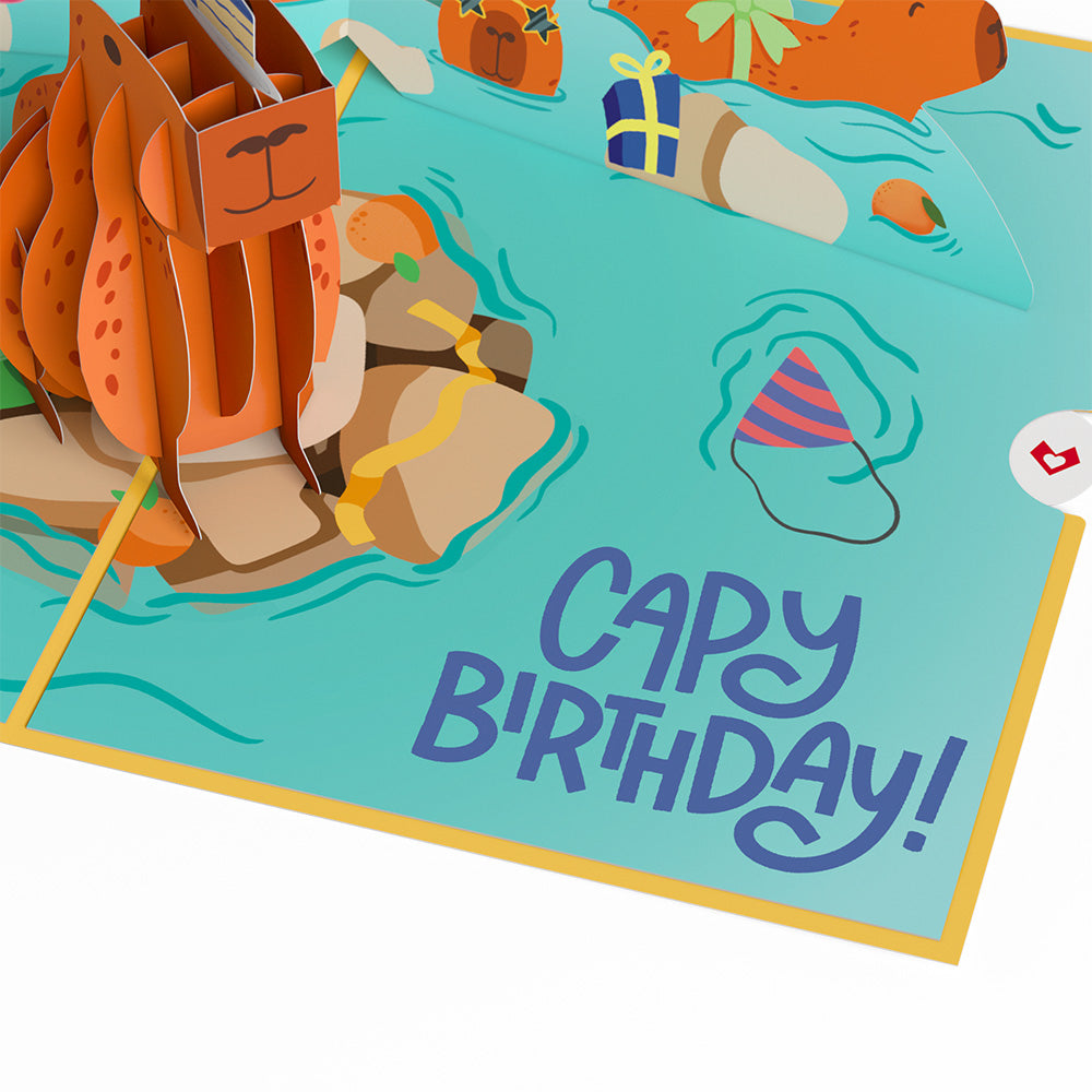 Capybara Birthday Pop-Up Card