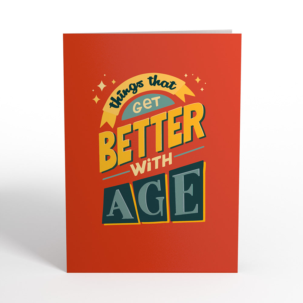 Happy Birthday Better with Age 4-in-1 Nesting Card