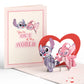 Disney’s Stitch Be Mine Pop-Up Card & Flower Buds Bouquet Bundle