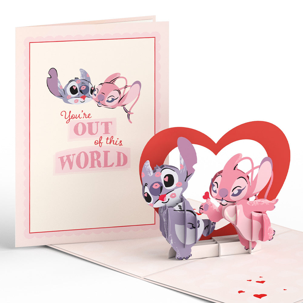 Disney’s Stitch Be Mine Pop-Up Card & Flower Buds Bouquet Bundle