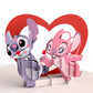 Disney’s Stitch Be Mine Pop-Up Card & Flower Buds Bouquet Bundle