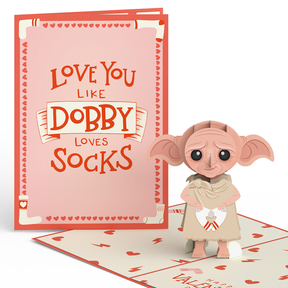 Harry Potter™ Dobby™ Valentine’s Day Pop-Up Card & Flower Buds Bouquet Bundle