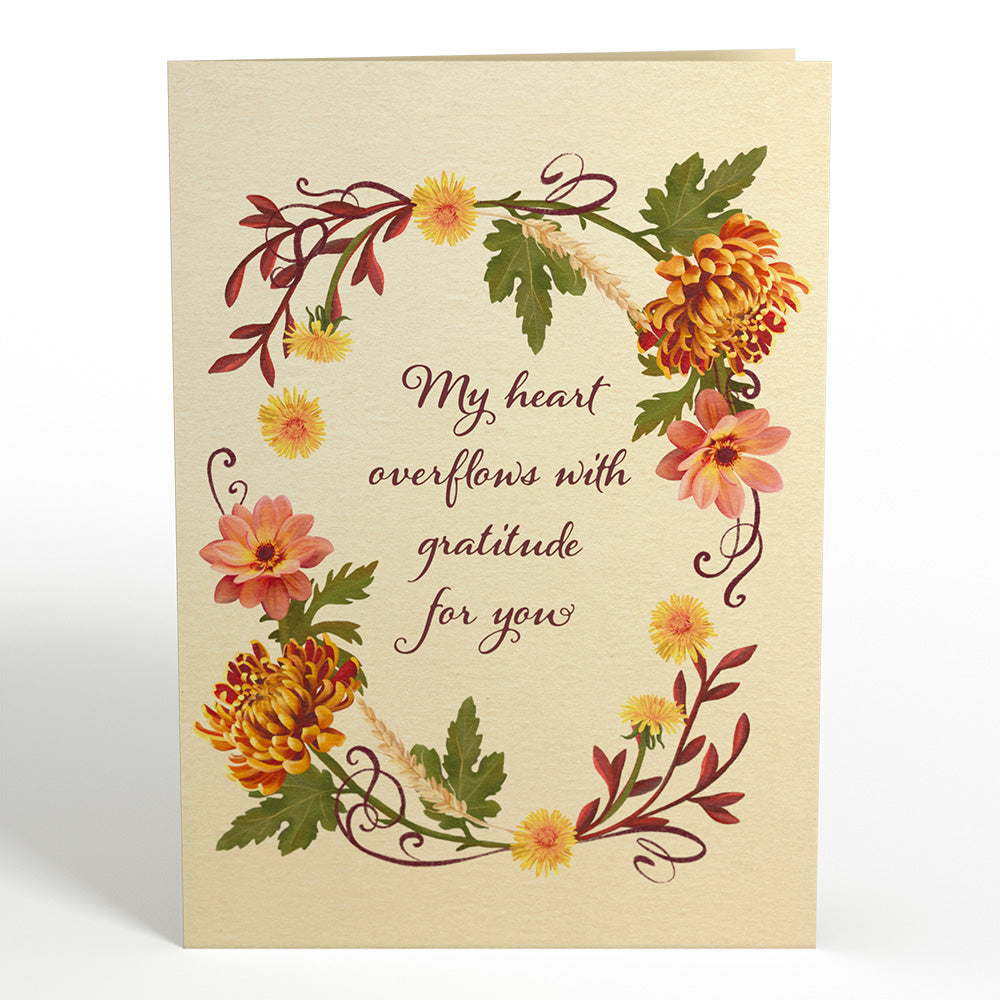Thanksgiving Gratitude Pop-Up Card & Bouquet Bundle