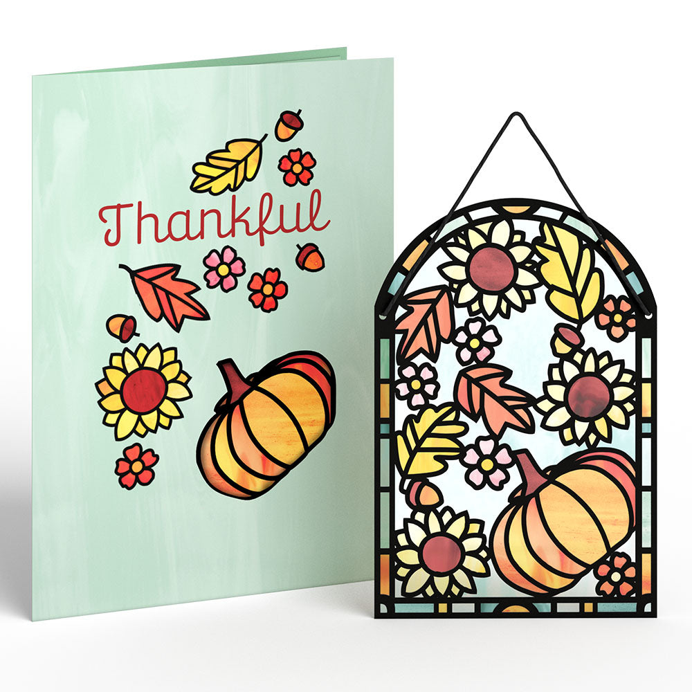 Thankful Suncatcher Card & Pop-Up Bouquet Bundle