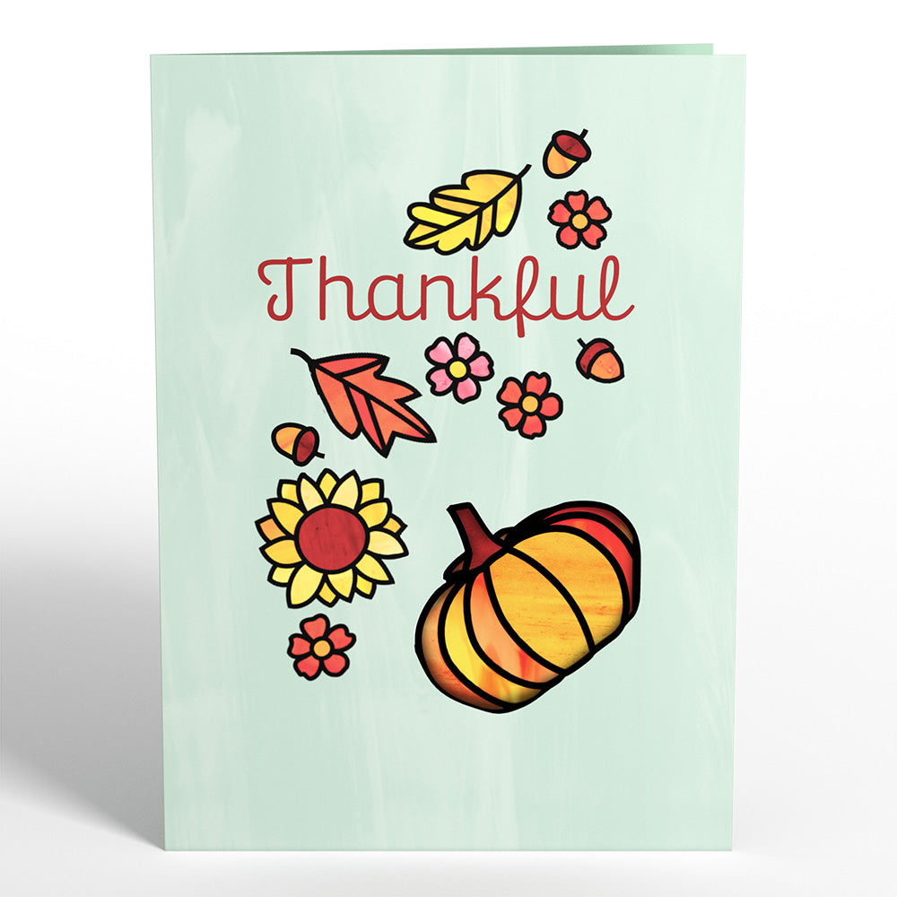 Thankful Suncatcher Card & Pop-Up Bouquet Bundle